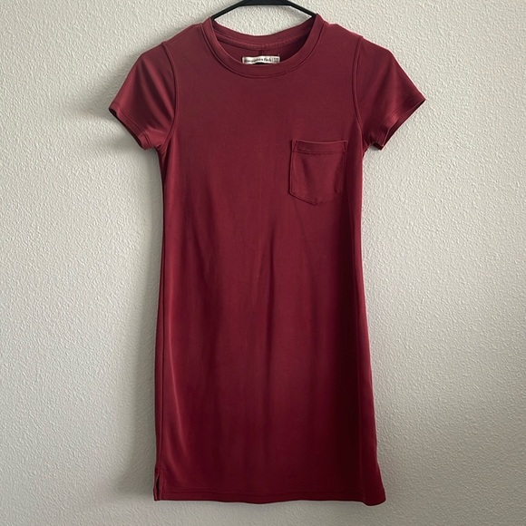 Abercrombie & Fitch Dresses & Skirts - Abercrombie & Fitch Women's A-Line T-Shirt Dress Maroon Burgundy Size XXS